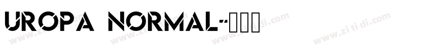uropa Normal字体转换